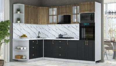 Кухонный гарнитур Интерлиния Мила Шато 1.68x2.8 ВТ LV