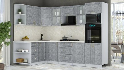 Кухонный гарнитур Интерлиния Мила Шато 1.68x2.8 ВТ LV