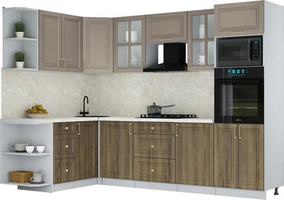 Кухонный гарнитур Интерлиния Мила Шато 1.68x2.8 ВТ LV - фото