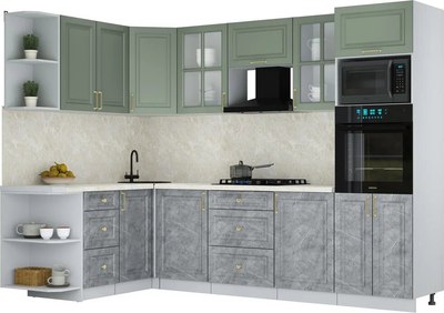 Кухонный гарнитур Интерлиния Мила Шато 1.68x2.8 ВТ LV - фото