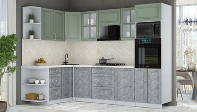 Кухонный гарнитур Интерлиния Мила Шато 1.68x2.8 ВТ LV