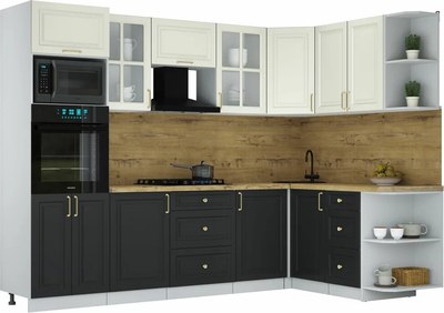 Кухонный гарнитур Интерлиния Мила Шато 1.68x2.8 ВТ PR - фото