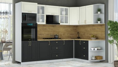 Кухонный гарнитур Интерлиния Мила Шато 1.68x2.8 ВТ PR