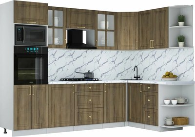 Кухонный гарнитур Интерлиния Мила Шато 1.68x2.8 ВТ PR - фото