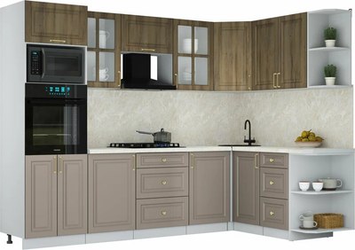 Кухонный гарнитур Интерлиния Мила Шато 1.68x2.8 ВТ PR - фото