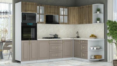 Кухонный гарнитур Интерлиния Мила Шато 1.68x2.8 ВТ PR