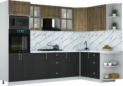 Кухонный гарнитур Интерлиния Мила Шато 1.68x2.8 ВТ PR - фото