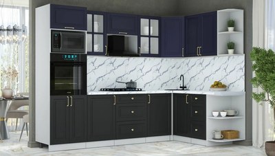 Кухонный гарнитур Интерлиния Мила Шато 1.68x2.8 ВТ PR