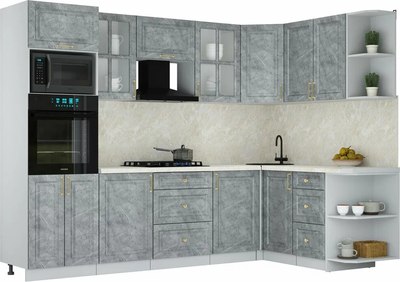 Кухонный гарнитур Интерлиния Мила Шато 1.68x2.8 ВТ PR - фото