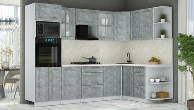 Кухонный гарнитур Интерлиния Мила Шато 1.68x2.8 ВТ PR