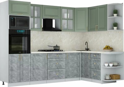 Кухонный гарнитур Интерлиния Мила Шато 1.68x2.8 ВТ PR - фото