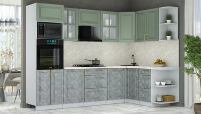 Кухонный гарнитур Интерлиния Мила Шато 1.68x2.8 ВТ PR