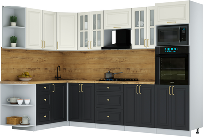 Кухонный гарнитур Интерлиния Мила Шато 1.68x3.0 ВТ LV - фото