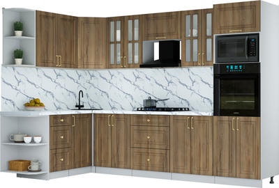 Кухонный гарнитур Интерлиния Мила Шато 1.68x3.0 ВТ LV - фото