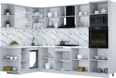 Кухонный гарнитур Интерлиния Мила Шато 1.68x3.0 ВТ LV