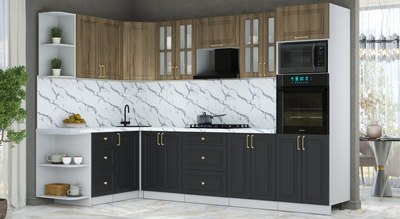 Кухонный гарнитур Интерлиния Мила Шато 1.68x3.0 ВТ LV