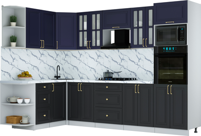 Кухонный гарнитур Интерлиния Мила Шато 1.68x3.0 ВТ LV - фото