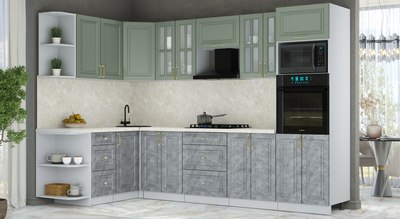 Кухонный гарнитур Интерлиния Мила Шато 1.68x3.0 ВТ LV