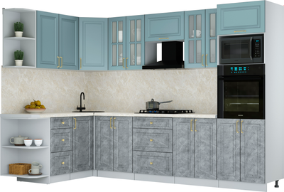 Кухонный гарнитур Интерлиния Мила Шато 1.68x3.0 ВТ LV - фото