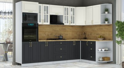 Кухонный гарнитур Интерлиния Мила Шато 1.68x3.0 ВТ PR