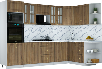 Кухонный гарнитур Интерлиния Мила Шато 1.68x3.0 ВТ PR - фото