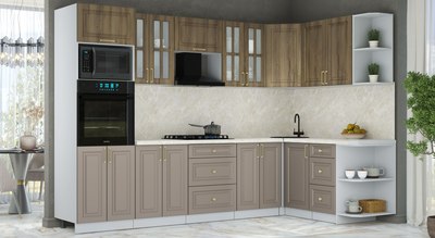 Кухонный гарнитур Интерлиния Мила Шато 1.68x3.0 ВТ PR