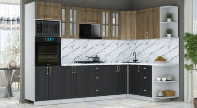 Кухонный гарнитур Интерлиния Мила Шато 1.68x3.0 ВТ PR