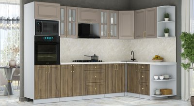 Кухонный гарнитур Интерлиния Мила Шато 1.68x3.0 ВТ PR