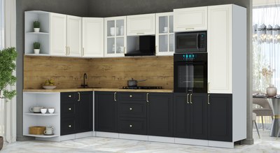 Кухонный гарнитур Интерлиния Мила Шато 1.68x3.2 ВТ LV