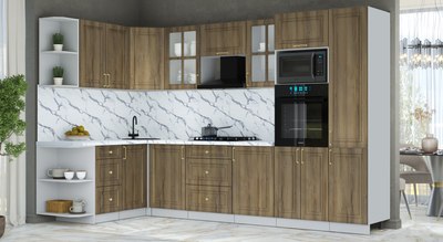 Кухонный гарнитур Интерлиния Мила Шато 1.68x3.2 ВТ LV