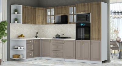 Кухонный гарнитур Интерлиния Мила Шато 1.68x3.2 ВТ LV