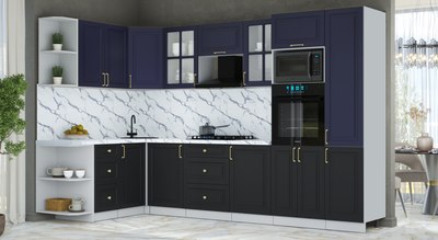 Кухонный гарнитур Интерлиния Мила Шато 1.68x3.2 ВТ LV