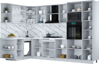 Кухонный гарнитур Интерлиния Мила Шато 1.68x3.2 ВТ LV