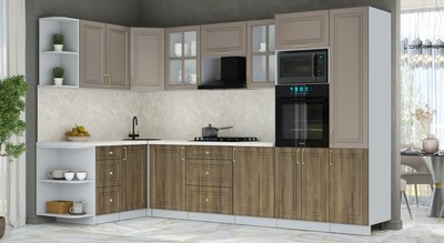 Кухонный гарнитур Интерлиния Мила Шато 1.68x3.2 ВТ LV