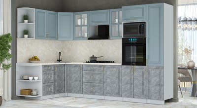 Кухонный гарнитур Интерлиния Мила Шато 1.68x3.2 ВТ LV