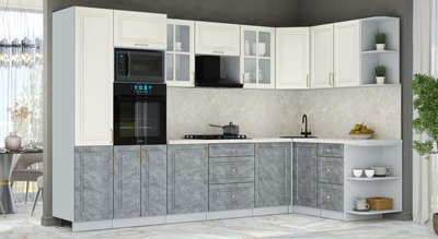 Кухонный гарнитур Интерлиния Мила Шато 1.68x3.2 ВТ PR