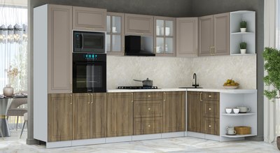 Кухонный гарнитур Интерлиния Мила Шато 1.68x3.2 ВТ PR