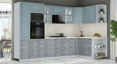 Кухонный гарнитур Интерлиния Мила Шато 1.68x3.2 ВТ PR