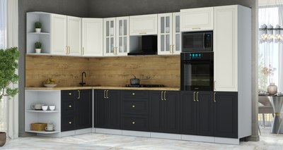 Кухонный гарнитур Интерлиния Мила Шато 1.68x3.4 ВТ LV