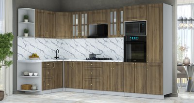 Кухонный гарнитур Интерлиния Мила Шато 1.68x3.4 ВТ LV