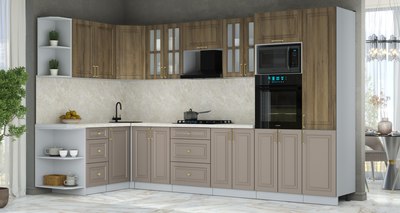 Кухонный гарнитур Интерлиния Мила Шато 1.68x3.4 ВТ LV