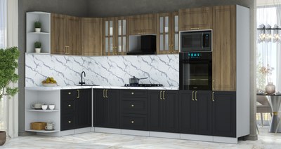 Кухонный гарнитур Интерлиния Мила Шато 1.68x3.4 ВТ LV