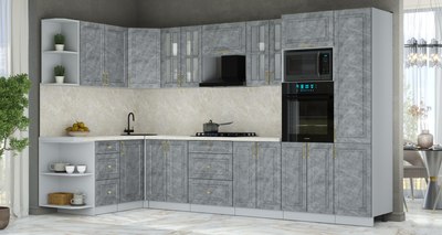 Кухонный гарнитур Интерлиния Мила Шато 1.68x3.4 ВТ LV