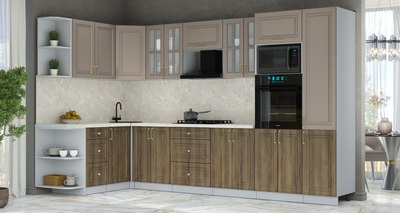 Кухонный гарнитур Интерлиния Мила Шато 1.68x3.4 ВТ LV