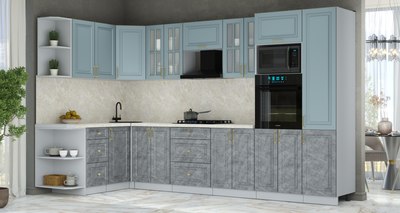 Кухонный гарнитур Интерлиния Мила Шато 1.68x3.4 ВТ LV