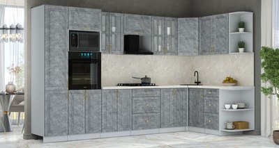 Кухонный гарнитур Интерлиния Мила Шато 1.68x3.4 ВТ PR