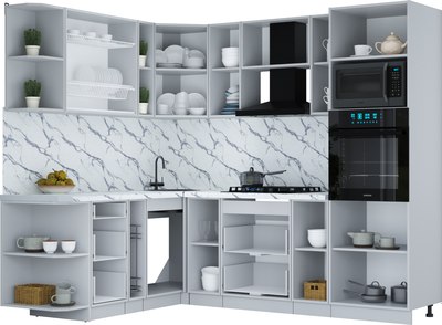 Кухонный гарнитур Интерлиния Мила Шато 1.88x2.4 ВТ LV