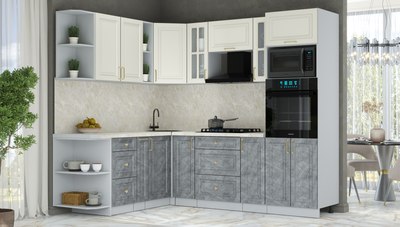 Кухонный гарнитур Интерлиния Мила Шато 1.88x2.4 ВТ LV