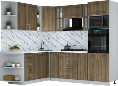 Кухонный гарнитур Интерлиния Мила Шато 1.88x2.4 ВТ LV - фото