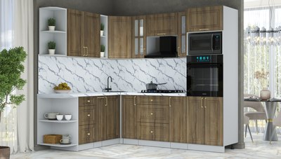 Кухонный гарнитур Интерлиния Мила Шато 1.88x2.4 ВТ LV